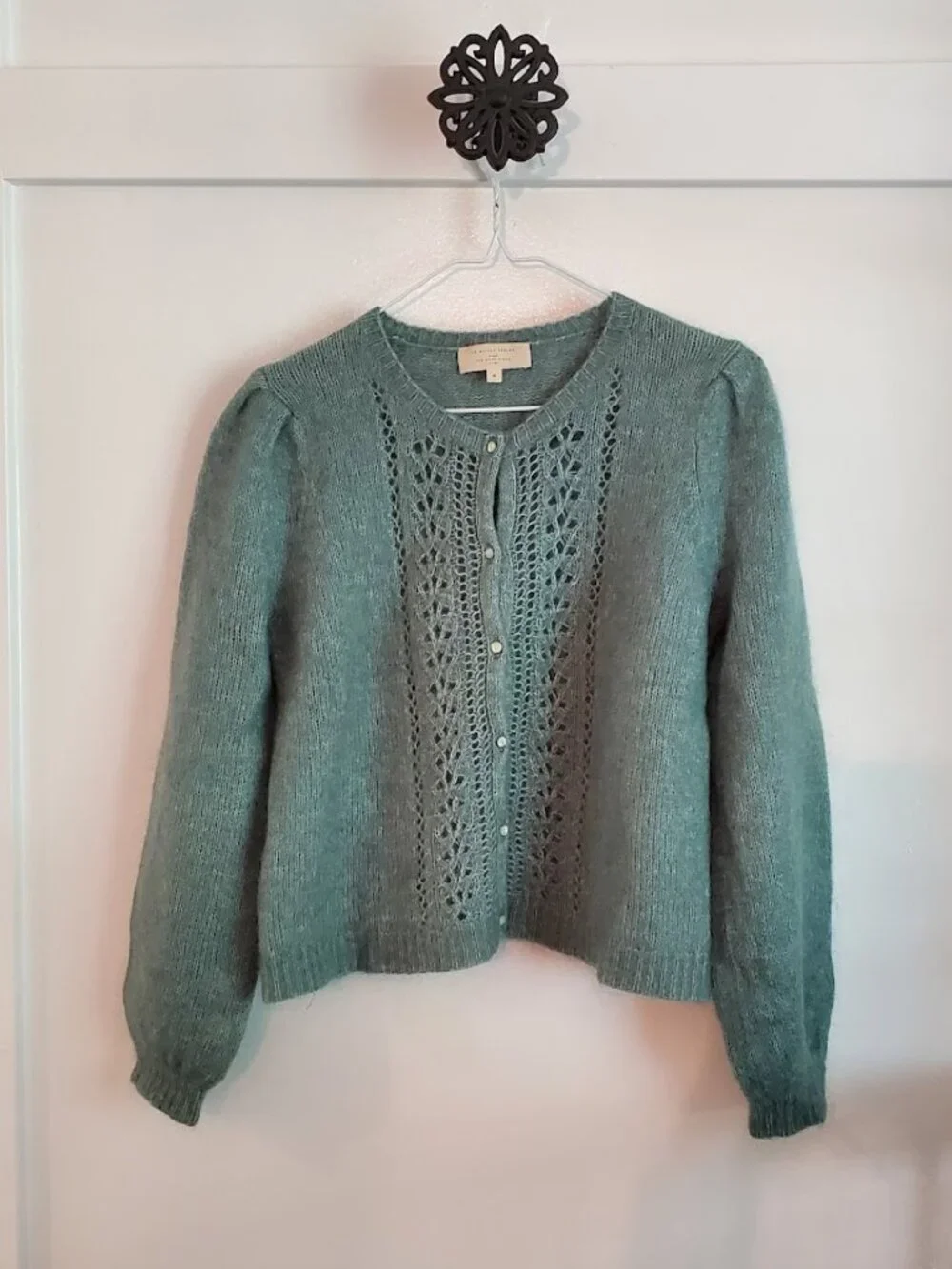 Sézane Egide Cardigan in Jade - Picture 2 of 5
